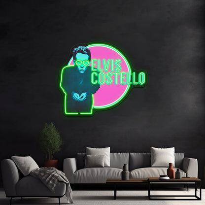 Elvis Costello Pop Artwork Custom Neon Led Sign - LED neon sign view 9