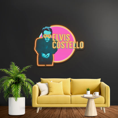 Elvis Costello Pop Artwork Custom Neon Led Sign - LED neon sign view 6