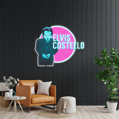 Elvis Costello Pop Artwork Custom Neon Led Sign - LED neon sign view 8