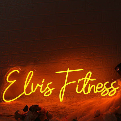 Elvis Fitness Orange Led Neon Sign - Shineneon