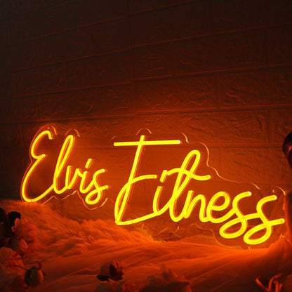 Elvis Fitness Orange Led Neon Sign - Shineneon