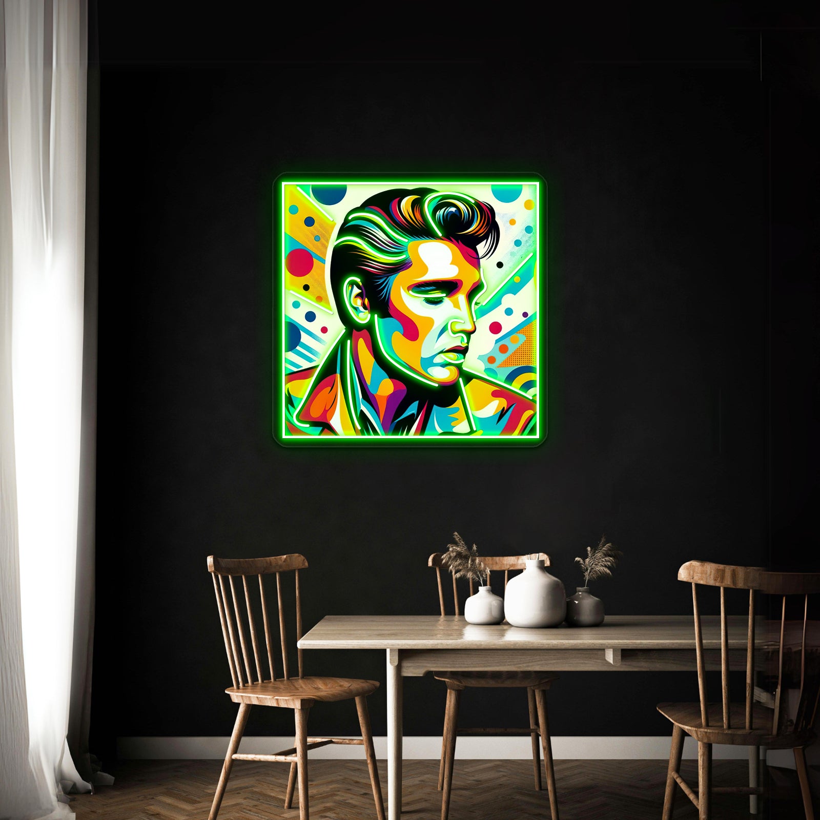 Elvis Presley Pop Artwork Custom Neon Led Sign