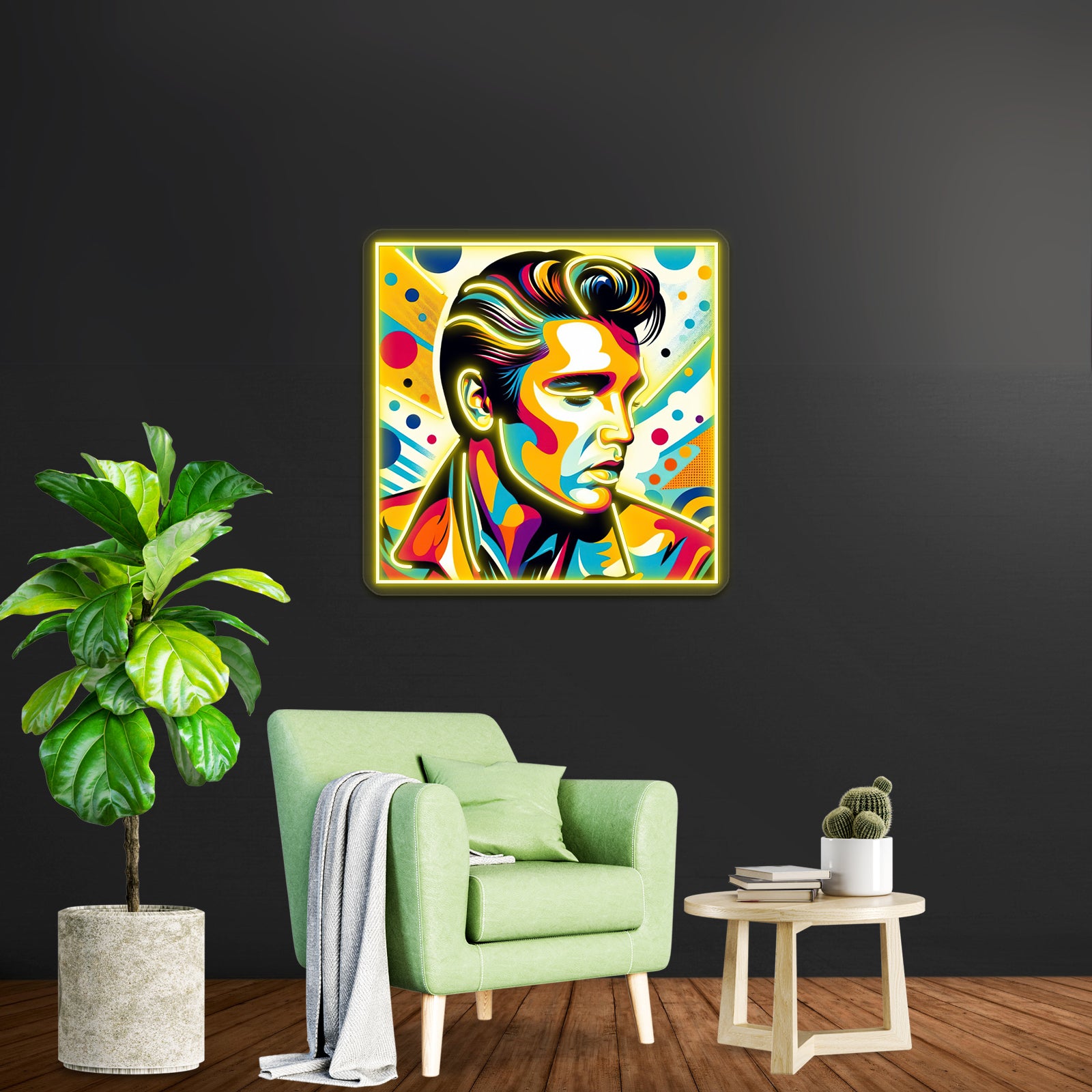 Elvis Presley Pop Artwork Custom Neon Led Sign