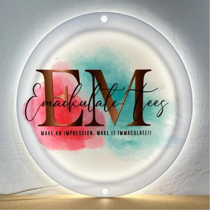 Em Makecup Studio Acrylic Business Logo Sign - Shineneon