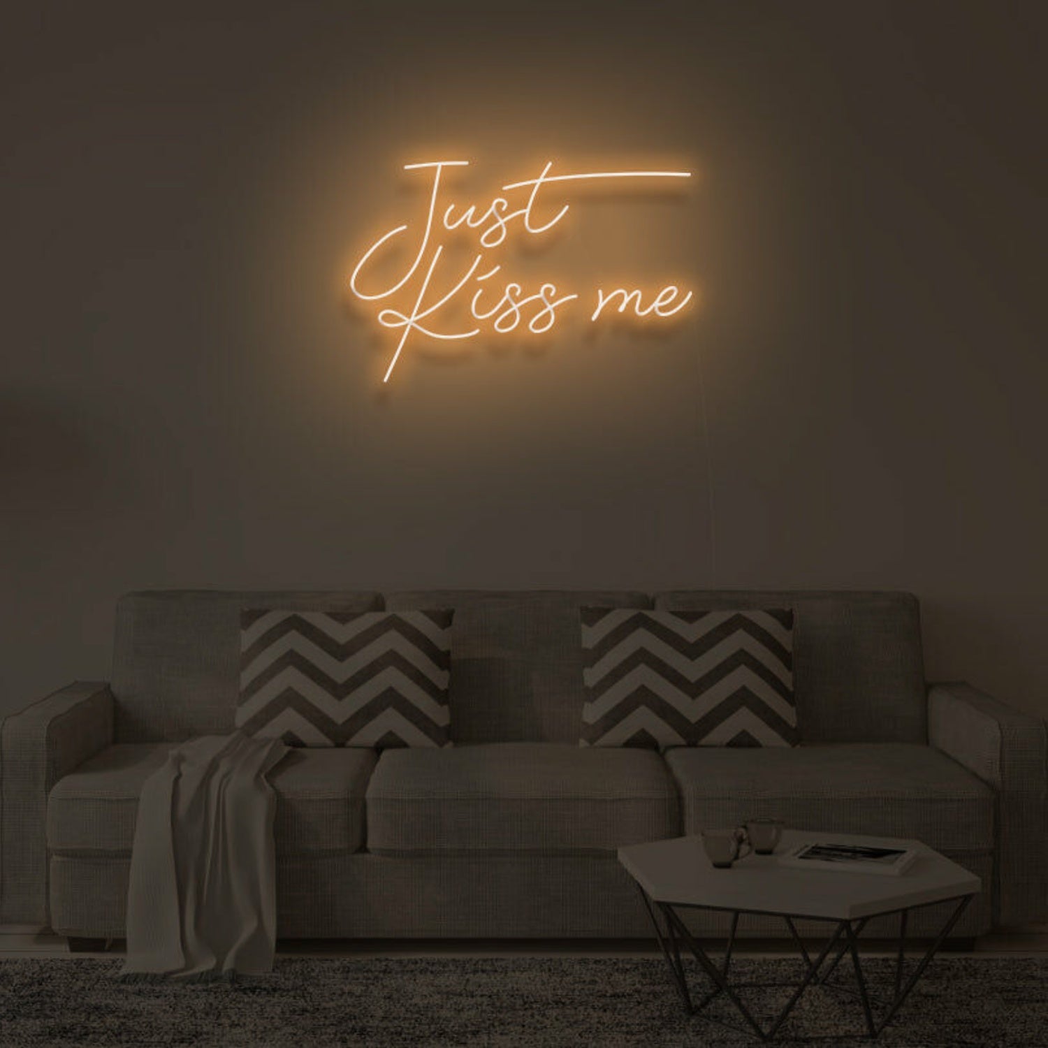 Embrace Romance With Just Kiss Me Neon Sign | Shineneon
