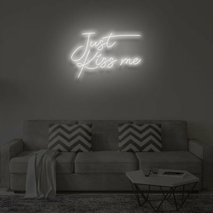 Embrace Romance With Just Kiss Me Neon Sign | Shineneon