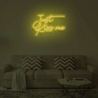 Embrace Romance With Just Kiss Me Neon Sign | Shineneon