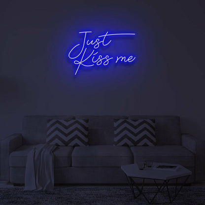 Embrace Romance With Just Kiss Me Neon Sign | Shineneon