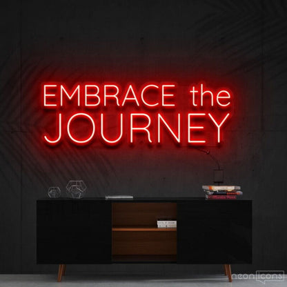 Embrace The Journey Led Neon Sign Finspirational And Travel Decor - Shineneon