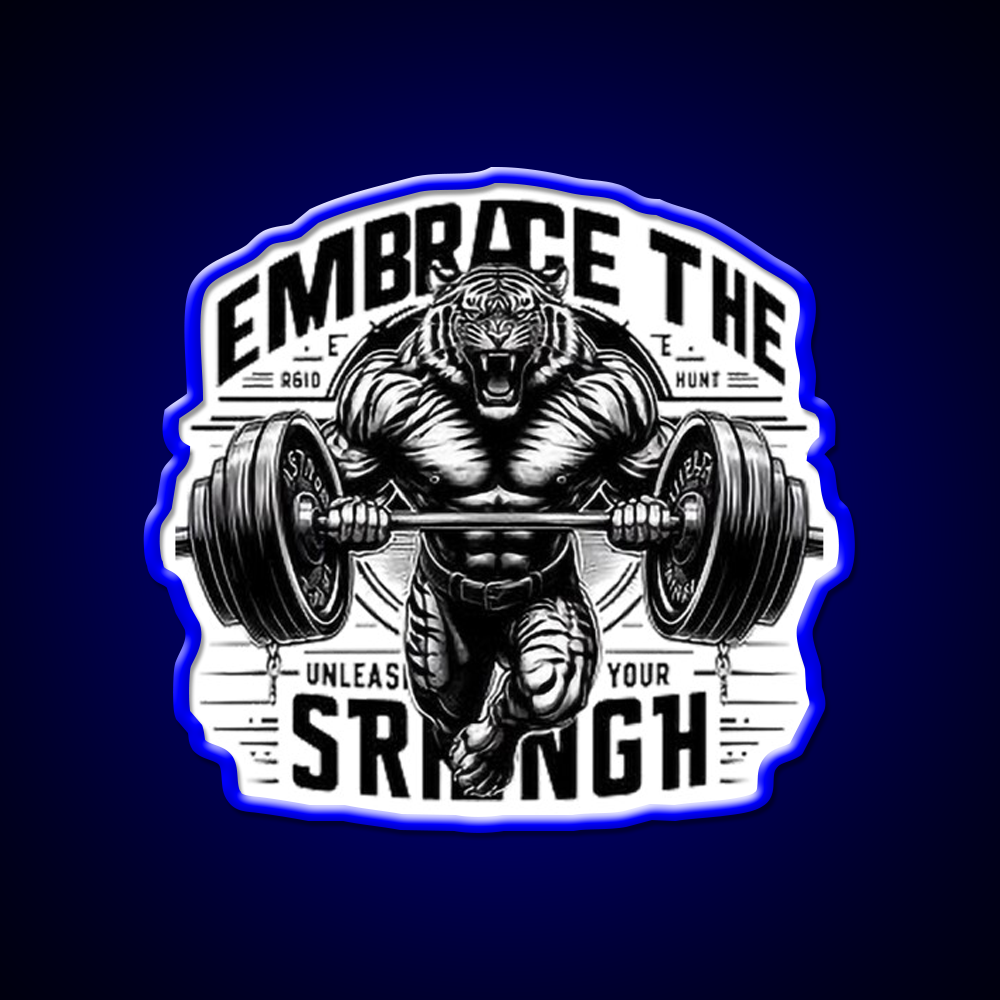 Embrace The Strength Gym Fitness Led Neon Sign Rgb Color - LED neon sign view 5