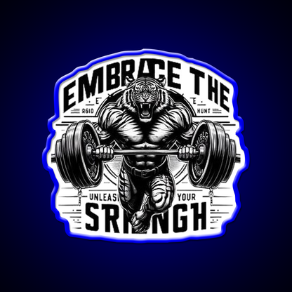Embrace The Strength Gym Fitness Led Neon Sign Rgb Color - LED neon sign view 5