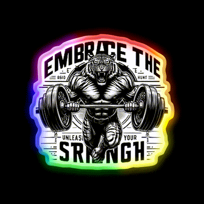 Embrace The Strength Gym Fitness Led Neon Sign Rgb Color - LED neon sign close-up detail