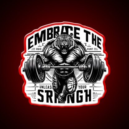 Embrace The Strength Gym Fitness Led Neon Sign Rgb Color - LED neon sign view 10
