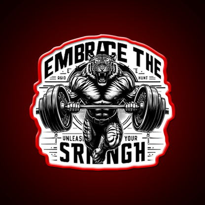 Embrace The Strength Gym Fitness Led Neon Sign Rgb Color - Shineneon