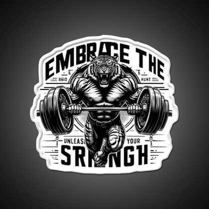 Embrace The Strength Gym Fitness Led Neon Sign Rgb Color - Shineneon