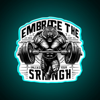 Embrace The Strength Gym Fitness Led Neon Sign Rgb Color - Shineneon