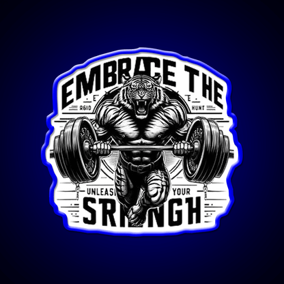 Embrace The Strength Gym Fitness Led Neon Sign Rgb Color - Shineneon