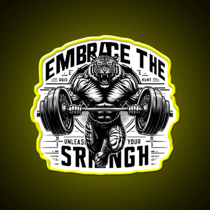 Embrace The Strength Gym Fitness Led Neon Sign Rgb Color - Shineneon