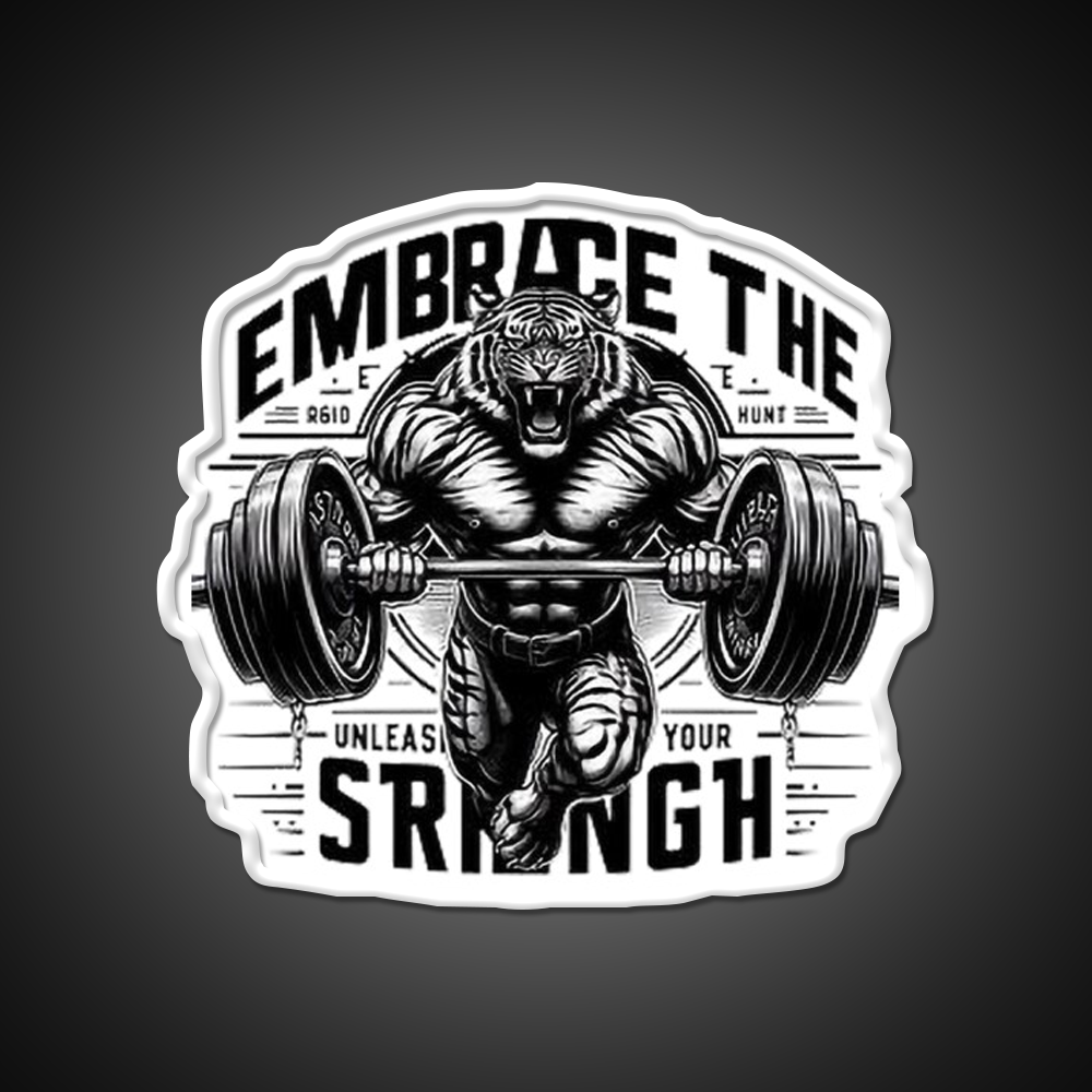 Embrace The Strength Gym Fitness Led Neon Sign Rgb Color - LED neon sign view 11