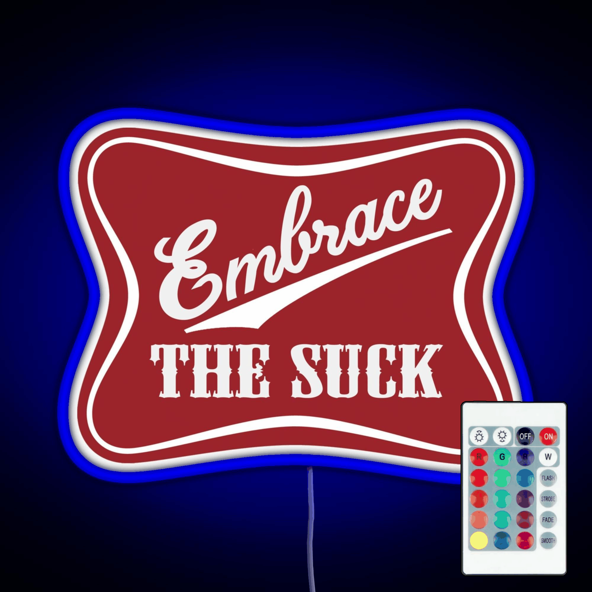 Embrace The Suck Military Morale Beer Parody Rgb Led Neon Sign Pop Wall Art