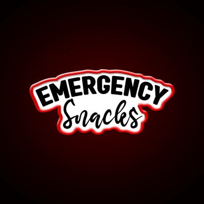Emergency Snacks Zipper Pouch Snack Food Led Neon Sign Rgb Color - Shineneon