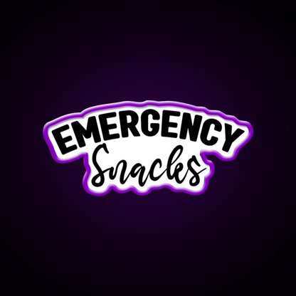 Emergency Snacks Zipper Pouch Snack Food Led Neon Sign Rgb Color - Shineneon