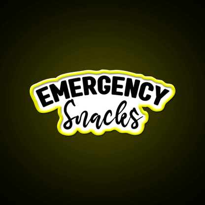Emergency Snacks Zipper Pouch Snack Food Led Neon Sign Rgb Color - Shineneon