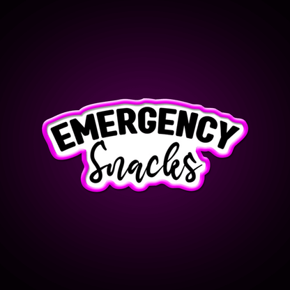 Emergency Snacks Zipper Pouch Snack Food Led Neon Sign Rgb Color - Shineneon
