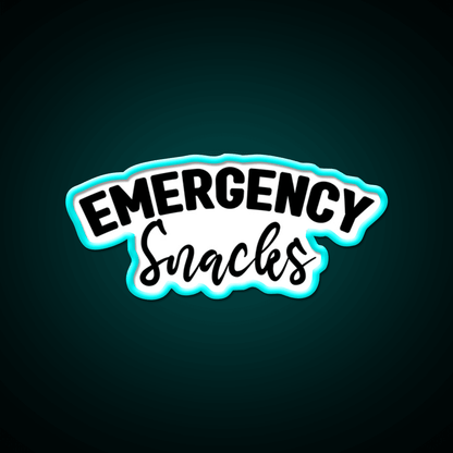 Emergency Snacks Zipper Pouch Snack Food Led Neon Sign Rgb Color - Shineneon