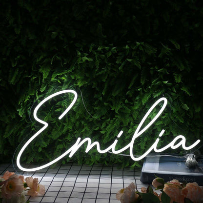 Emilia Name White Led Neon Sign - Shineneon