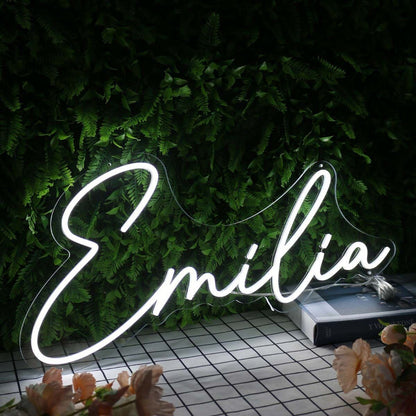 Emilia Name White Led Neon Sign - Shineneon