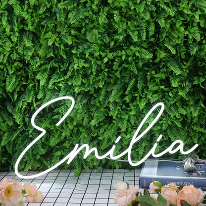 Emilia Name White Led Neon Sign - Shineneon