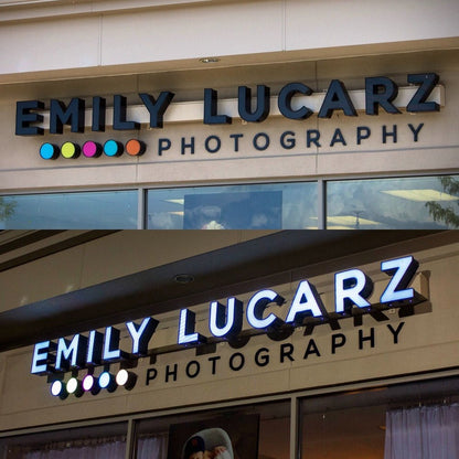 Emily Lucarz 3D Frontlit Channel Letters Led Light Sign - Shineneon