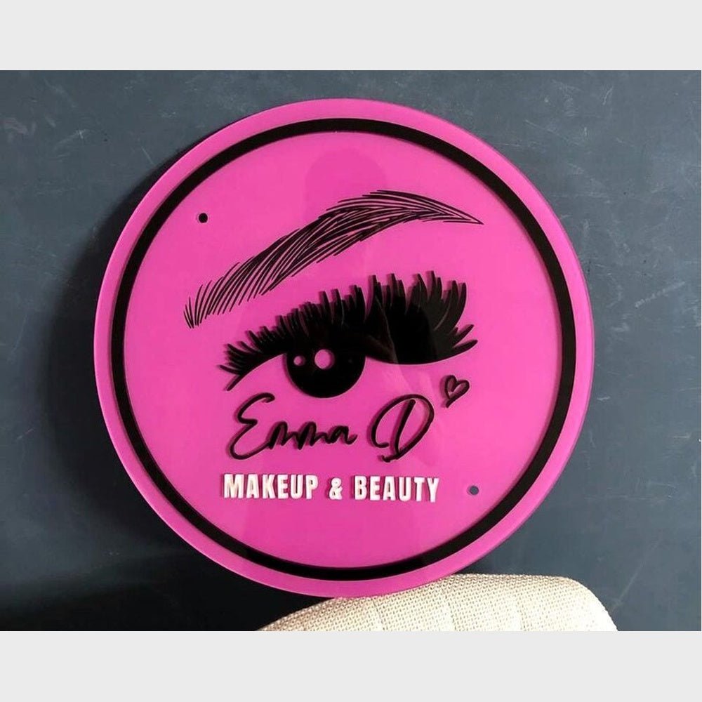 Emma Makecup And Beauty Acrylic Business Logo Sign - Shineneon
