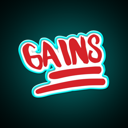 Emoji Gains Gym Fitness Led Neon Sign Rgb Color - Size and dimension reference