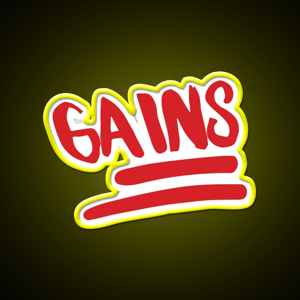 Emoji Gains Gym Fitness Led Neon Sign Rgb Color - Custom LED neon sign front view