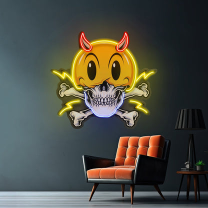Emoji Hat Skull Led Neon Sign Light Custom Led Signs - Shineneon