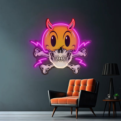 Emoji Hat Skull Led Neon Sign Light Custom Led Signs - Shineneon