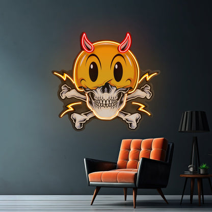 Emoji Hat Skull Led Neon Sign Light Custom Led Signs - Shineneon