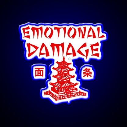 Emotional Damage Led Neon Sign Chinese Food Rgb Color