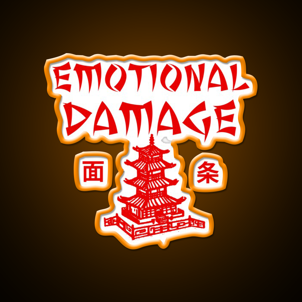 Emotional Damage Led Neon Sign Chinese Food Rgb Color