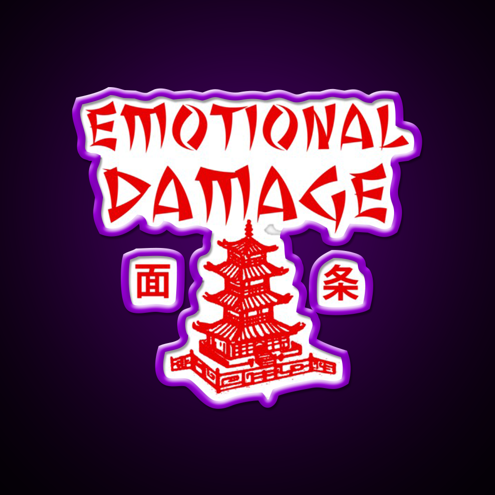 Emotional Damage Led Neon Sign Chinese Food Rgb Color