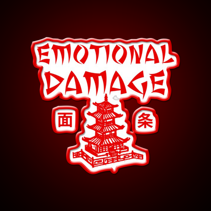 Emotional Damage Led Neon Sign Chinese Food Rgb Color
