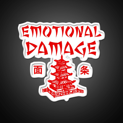 Emotional Damage Led Neon Sign Chinese Food Rgb Color - Shineneon