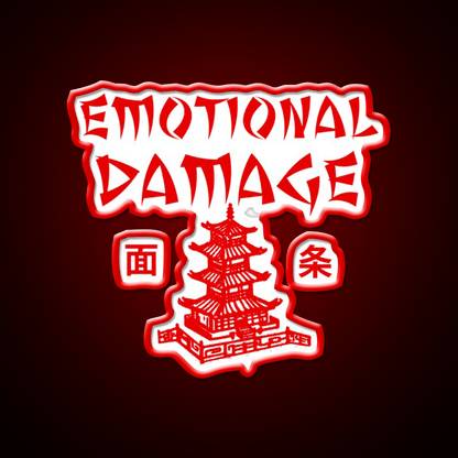 Emotional Damage Led Neon Sign Chinese Food Rgb Color - Shineneon
