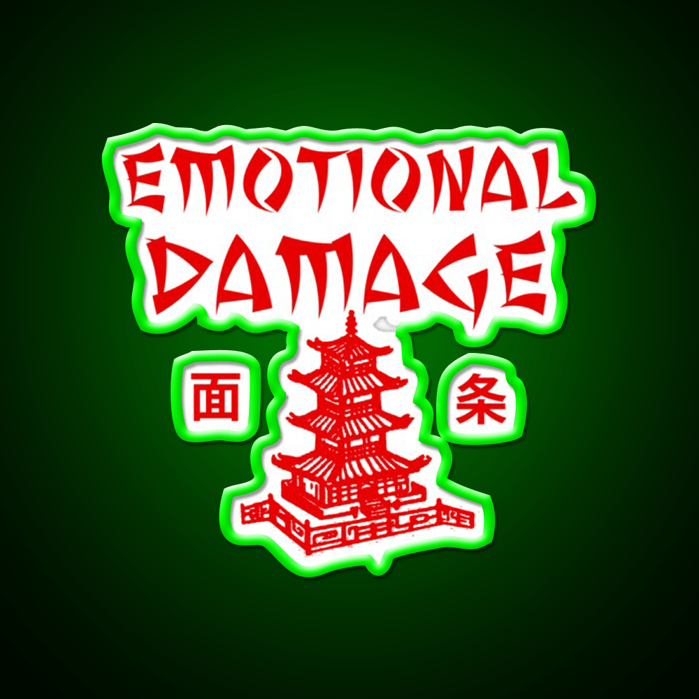 Emotional Damage Led Neon Sign Chinese Food Rgb Color - Shineneon