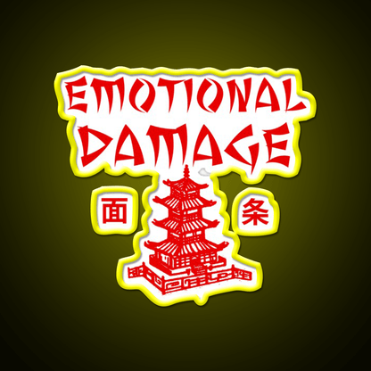 Emotional Damage Led Neon Sign Chinese Food Rgb Color - Shineneon