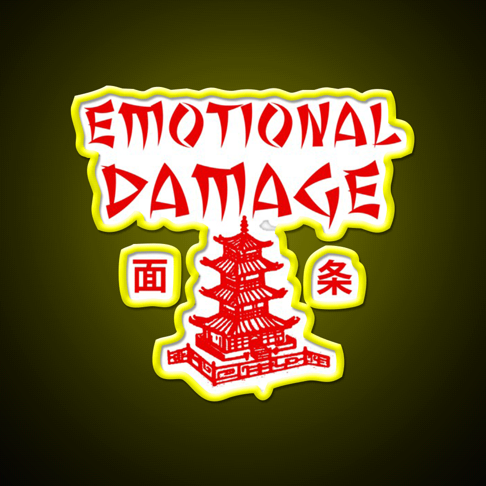 Emotional Damage Led Neon Sign Chinese Food Rgb Color