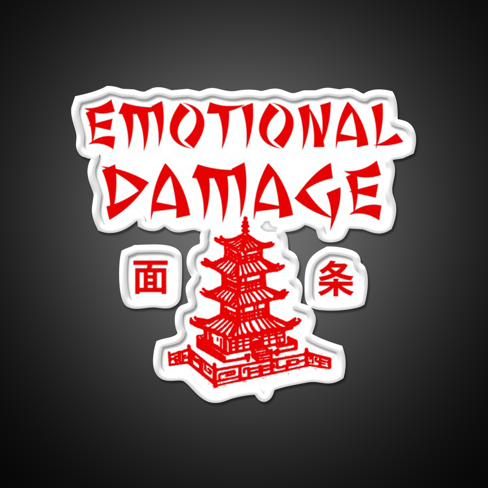Emotional Damage Led Neon Sign Chinese Food Rgb Color