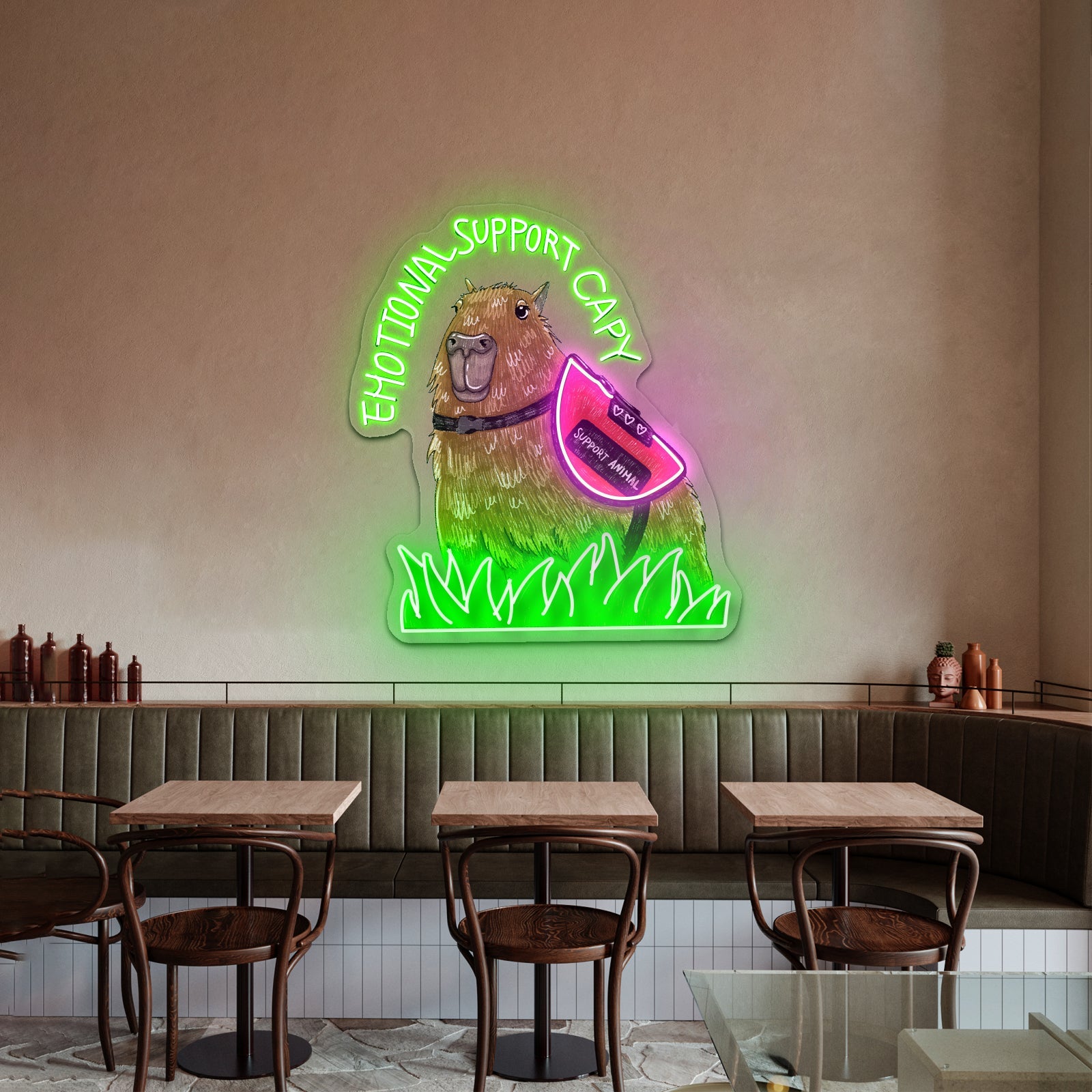 Emotional Support Human Neon Signs Led Signs For Room - Shineneon